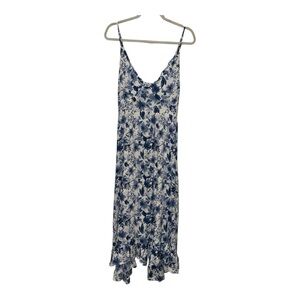 Blue and White Floral Maxi Dress